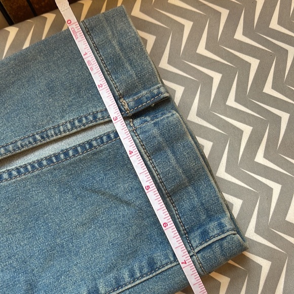 Free People Stretchy Semi Flare Slit Bottom Jeggings Side Zip W 29 NWOT - Picture 11 of 14